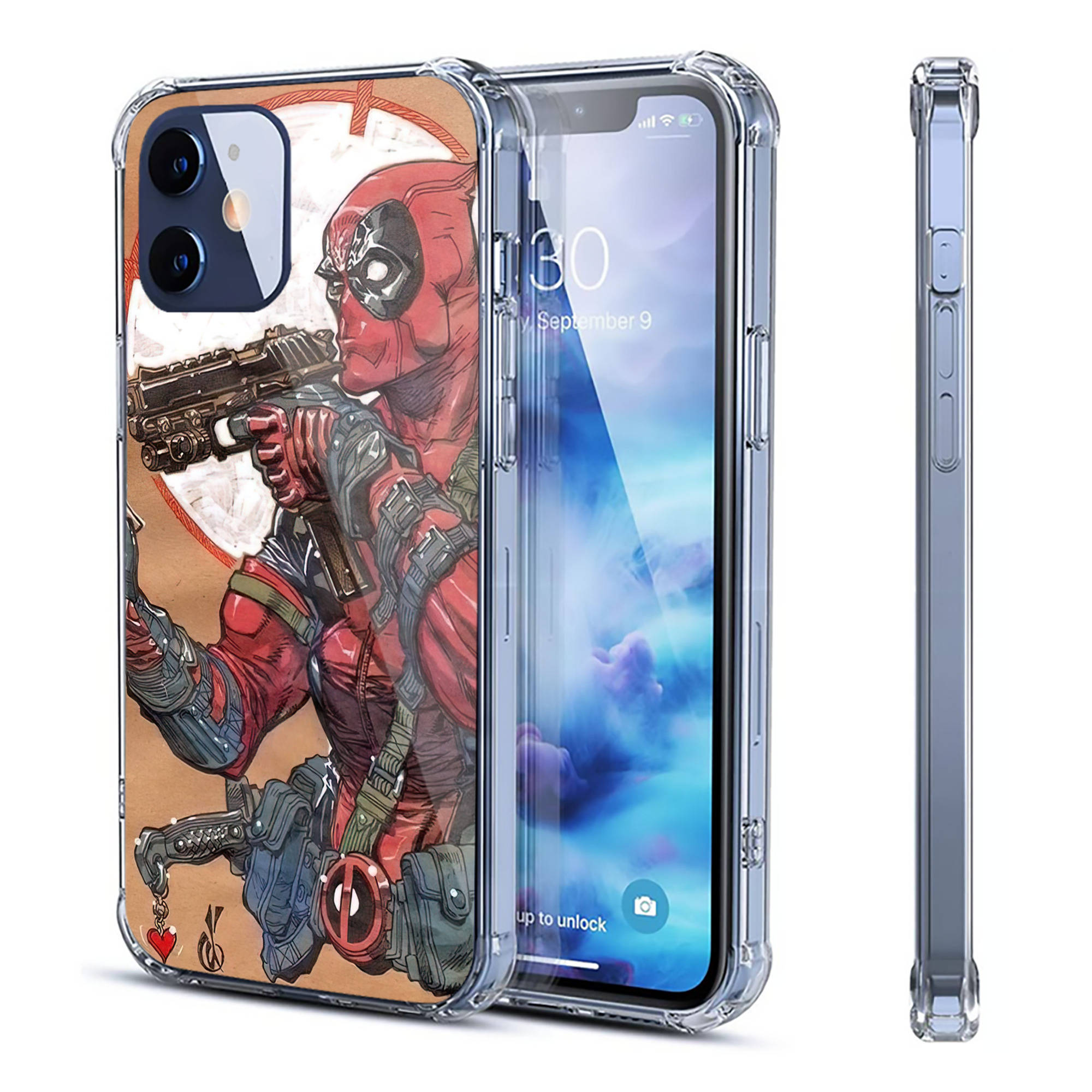 （画像用） Deadpool デッドプール 【iPhone 12シリーズ対応】透明スマホケース（クリアソフトケース）